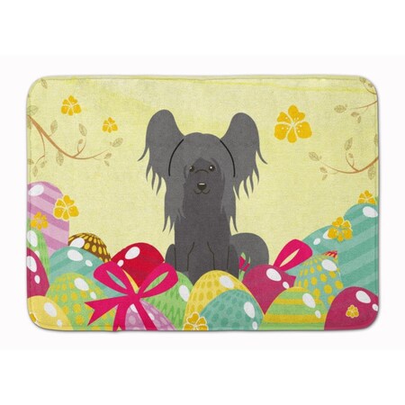 Easter Eggs Chinese Crested Black Machine Washable Memory Foam Mat